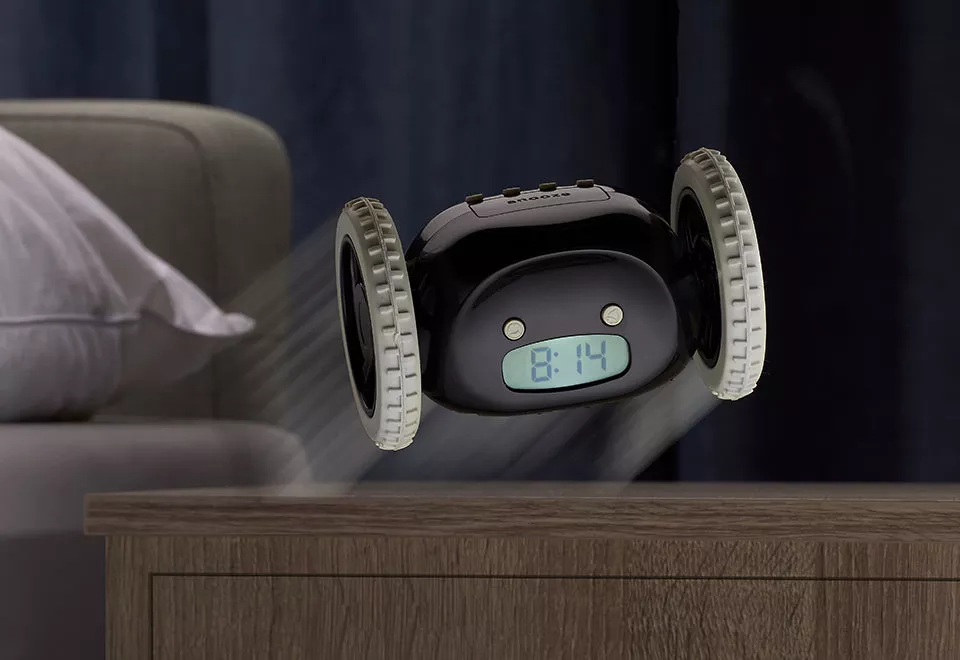 Alarm Clock on Wheels